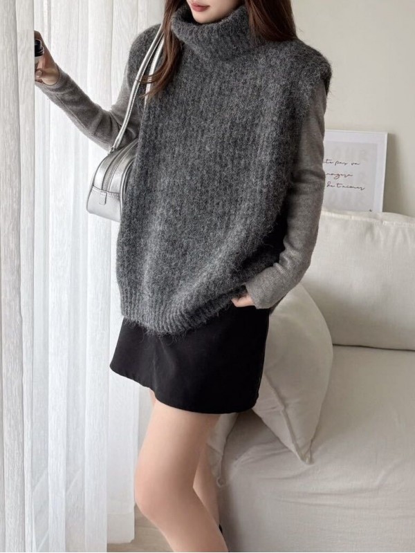 Стильна в'язана жилетка soft knitted vest  -  Зображення 3