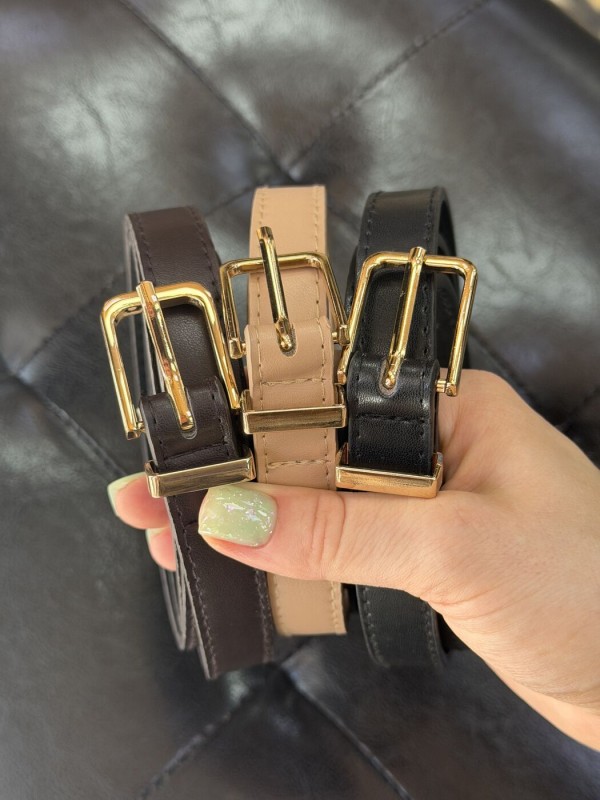 Тонкий жіночий ремінь з екошкіри thin belt