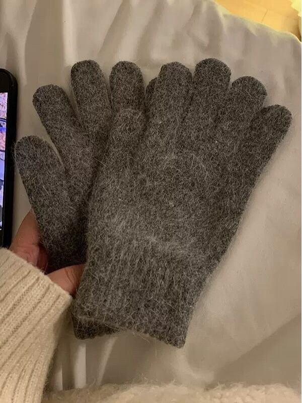 Теплі рукавиці з вовни basic wool gloves  -  Зображення 1