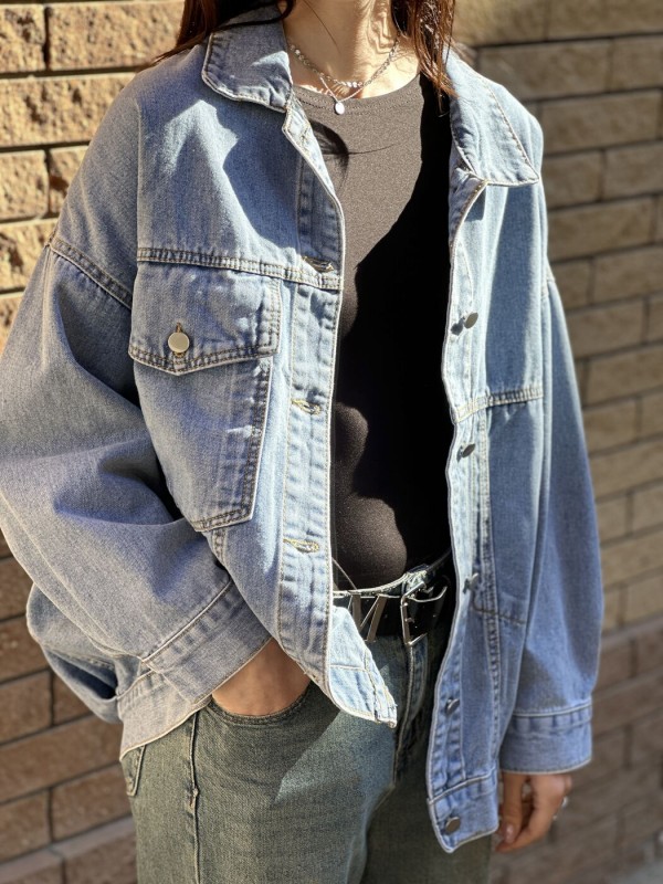 Джинсова куртка оверсайз stylish denim jacket  -  Зображення 2