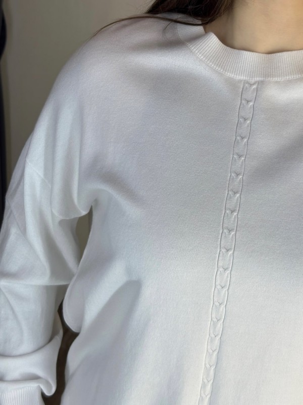 Однотонная женская кофта из вискозы basic viscose sweater  - Изображение 2
