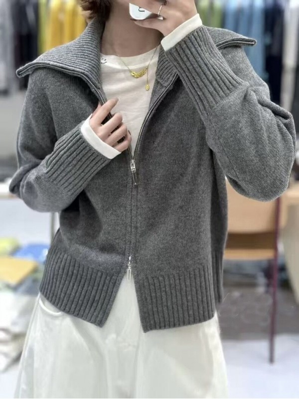 Женская кофта на молнии zip-up sweater  - Изображение 3