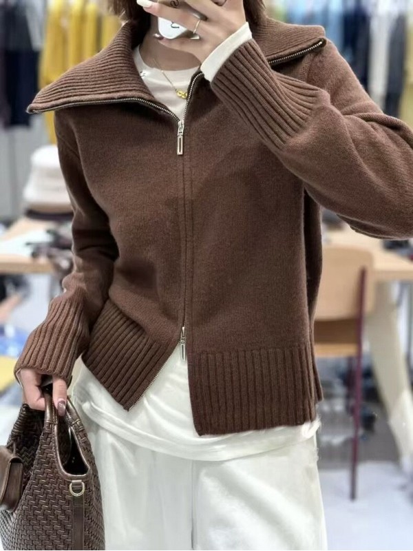 Женская кофта на молнии zip-up sweater  - Изображение 4