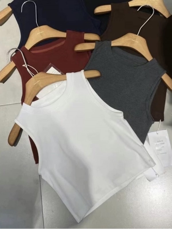 Базовая короткая майка basic cotton top