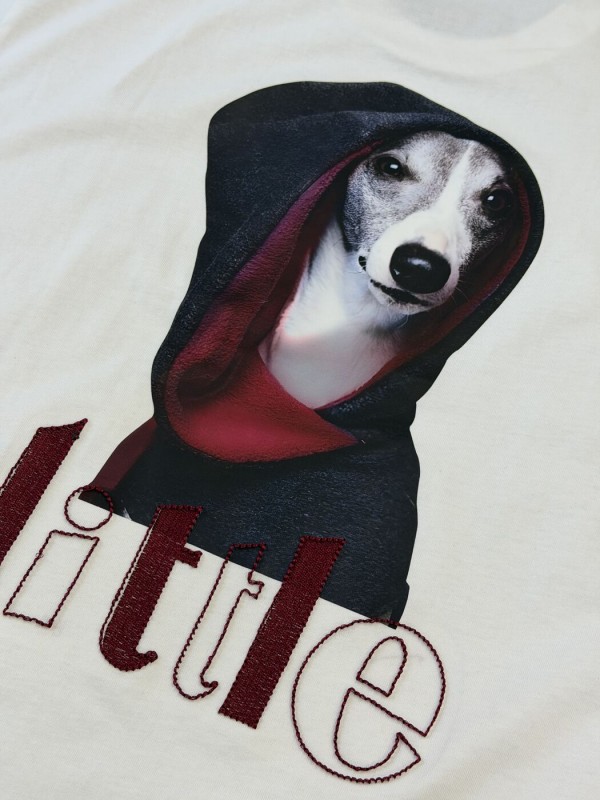 Женская футболка с принтом на спине oversized T-shirt with a dog print  - Изображение 2