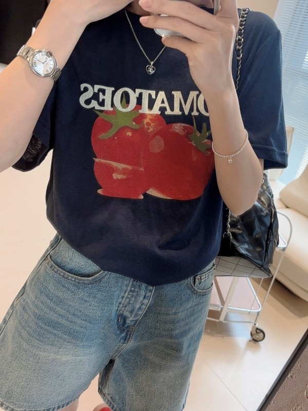Стильная женская футболка TOMATOES синего цвета