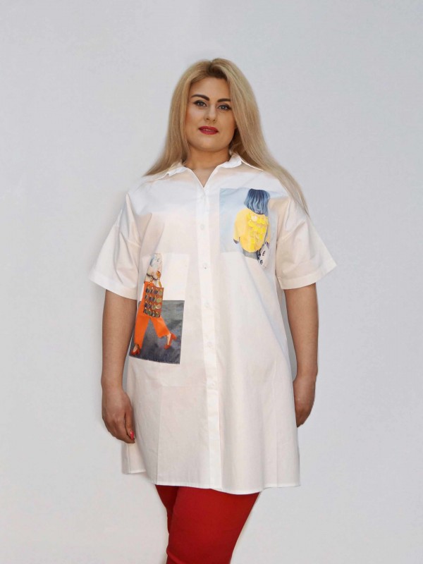 Сукня сорочка з принтом oversize  -  2 -  у DP PARADISE — Мережа магазинів жіночого та чоловічого одягу 