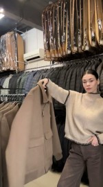 Классический мужской бомбер с воротником premium cashmere