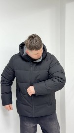 Мужская зимняя повседневная куртка с капюшоном ice block