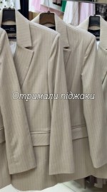 Класичний однобортний піджак у смужку
