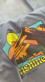 Футболка оверсайз з принтом Sunshine 