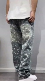 Baggy джинсы с принтом птиц
