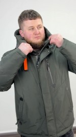 Мужская удлиненная куртка-парка с карабином и капюшоном hooded parka