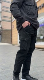Штаны с накладными карманами карго
