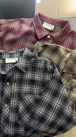 Мужская oversize рубашка в клетку с карманом plaid shirt