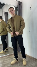 Бомбер в стилі "flight jacket" з бавовни