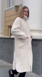 Шуба из искусственного меха на кнопках