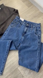 Мужские базовые прямые джинсы mom urban blue