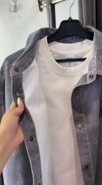 Чоловіча оверсайз сорочка з трендовим ефектом shadow wash