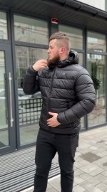 Куртка єврозима під резинку з капюшоном 
