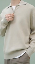 Чоловіча кофта поло з коміром на блискавці half-zip polo 