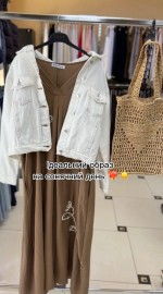 Довга літня сукня comfy brown dress