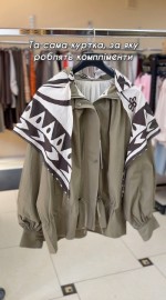 Легка бавовняна куртка з хустинкою trendy cotton jacket 