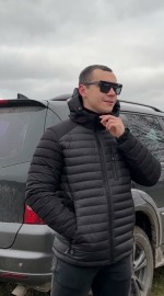 Демисезонная куртка из комбинированных материалов