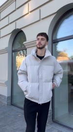 Пуффер с натуральным пухом под резинку