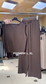  Легкий женский костюм из хлопка и льна cozy summer