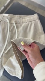 Чоловічі вільні шорти з легкої натуральної тканини ramie fabric