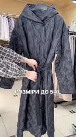 Длинное демисезонное пальто из плащевки plus size