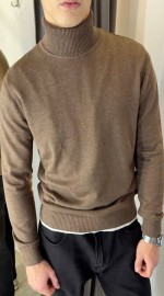 Базовый мужской хлопковый гольф с высоким воротником refined cotton
